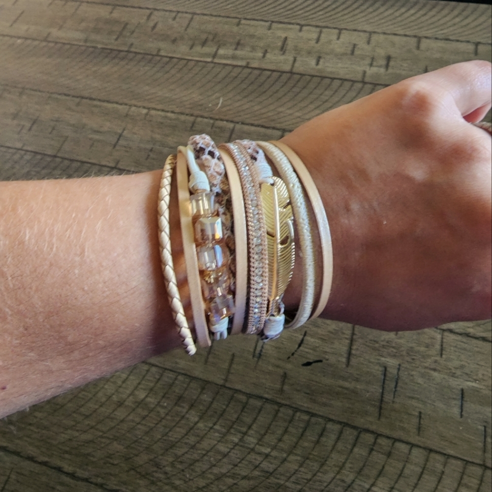 Leather Wrap Bracelet - Brand New, Never Worn